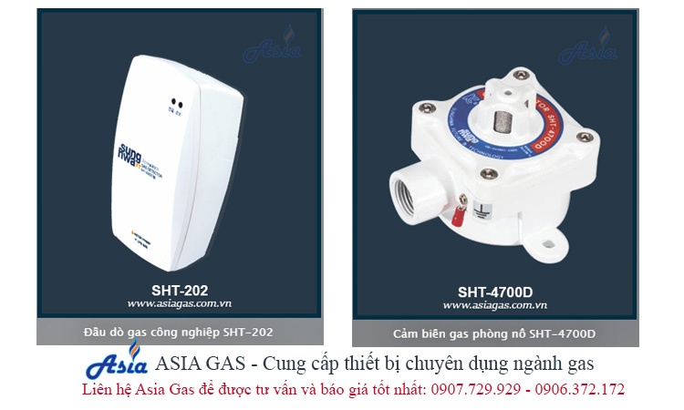 đầu dò gas cảm biến gas phòng nổ thiết bị phát hiện rò rỉ khí gas asia gas