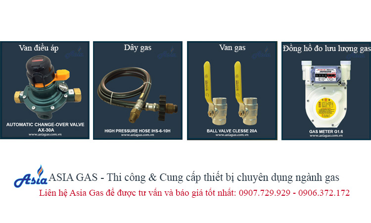 Dây gas van gas đồng hồ thiết bị vật tư ngành gas