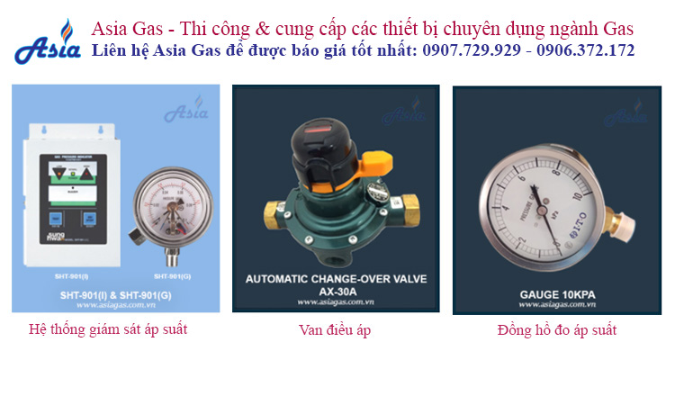 Thi công và cung cấp thiết bị gas đồng hồ, van gas, hệ thống đo áp suấ