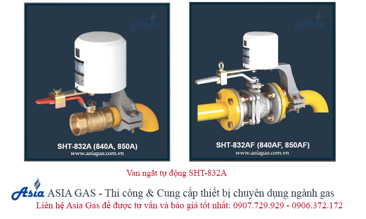 Van ngắt gas tự động sunghwa SHT-832 khi có sự cố gas Asia Gas