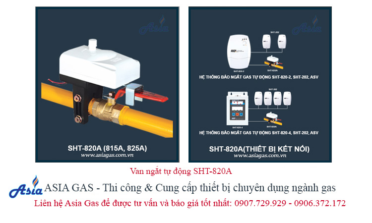 bộ van ngắt gas tự động khi có rò rỉ khí gas sunghwa asia gas