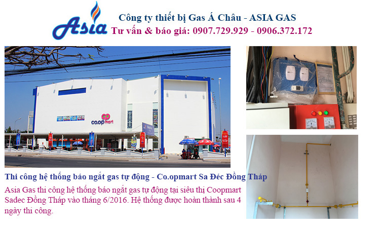 lắp đặt hệ thống báo ngắt gas tự động cho siêu thị