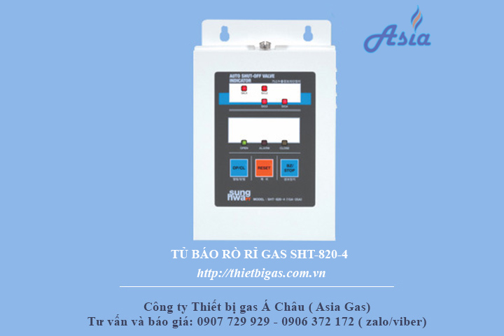 Tủ báo rò rỉ gas SHT-820-4 nối 4 đầu dò gas sunghwa hàn quốc