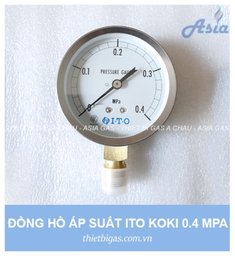 ĐỒNG HỒ ĐO ÁP SUẤT GAS 0.4 MPA