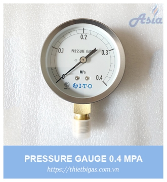 ĐỒNG HỒ ĐO ÁP SUẤT GAS 0.4 MPA