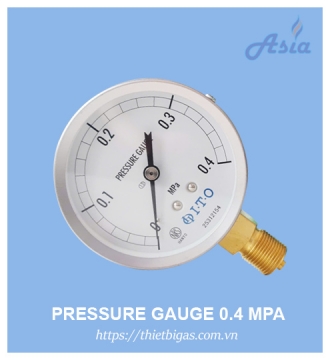 ĐỒNG HỒ ĐO ÁP SUẤT GAS 0.4 MPA