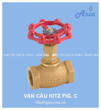 VAN CẦU ĐỒNG NỐI REN KITZ  FIG C
