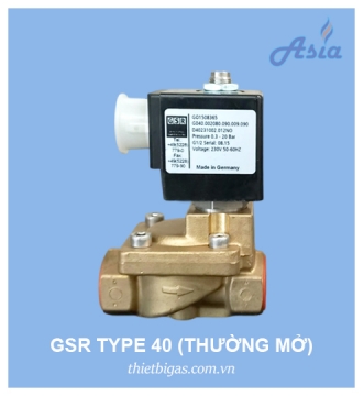 VAN ĐIỆN TỪ GSR TYPE 40, 230V, NO, DN15-DN25